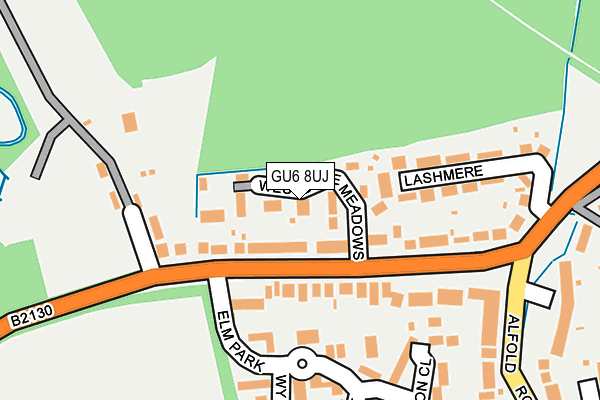 GU6 8UJ map - OS OpenMap – Local (Ordnance Survey)