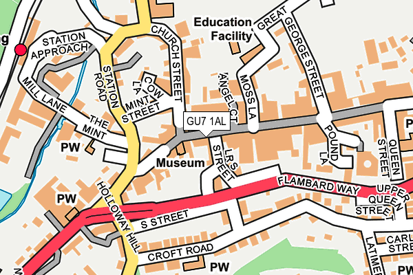 GU7 1AL map - OS OpenMap – Local (Ordnance Survey)