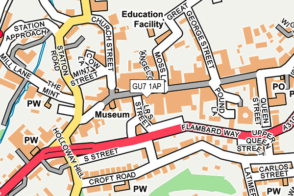 GU7 1AP map - OS OpenMap – Local (Ordnance Survey)