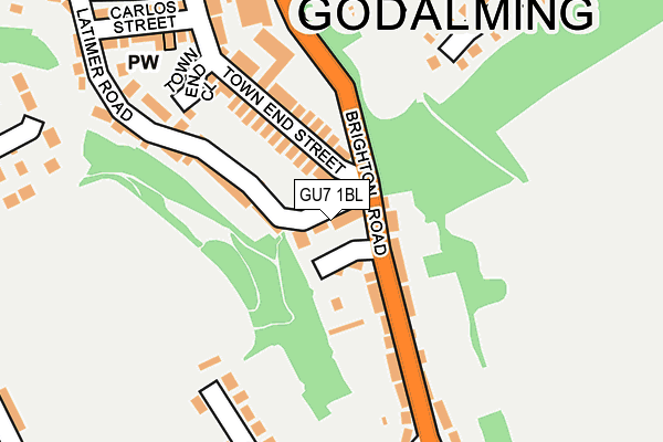 GU7 1BL map - OS OpenMap – Local (Ordnance Survey)