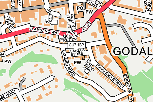 GU7 1BP map - OS OpenMap – Local (Ordnance Survey)