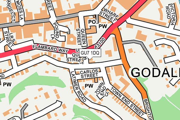 GU7 1DQ map - OS OpenMap – Local (Ordnance Survey)