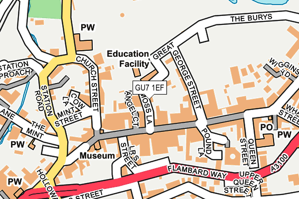 GU7 1EF map - OS OpenMap – Local (Ordnance Survey)