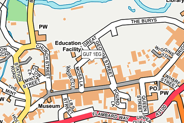 GU7 1EG map - OS OpenMap – Local (Ordnance Survey)