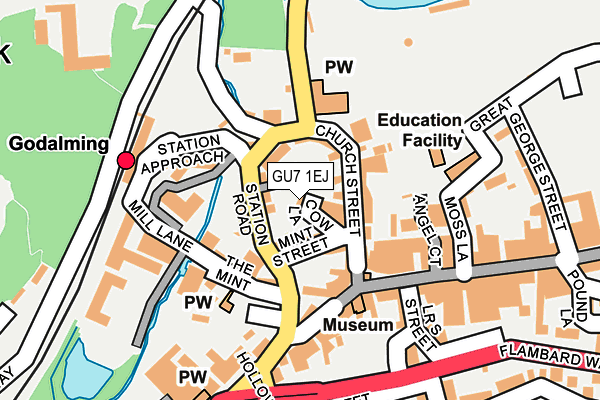 GU7 1EJ map - OS OpenMap – Local (Ordnance Survey)