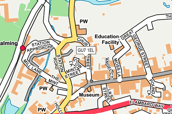 GU7 1EL map - OS OpenMap – Local (Ordnance Survey)