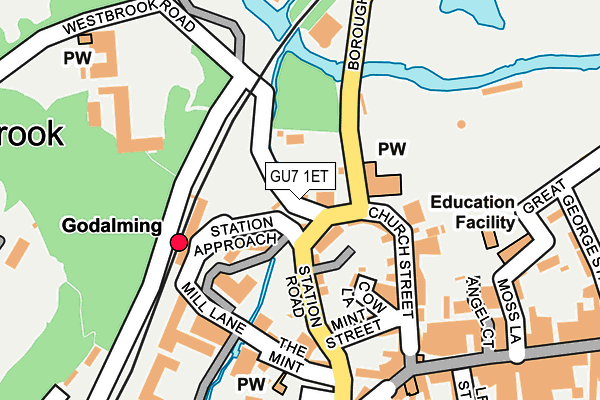 GU7 1ET map - OS OpenMap – Local (Ordnance Survey)