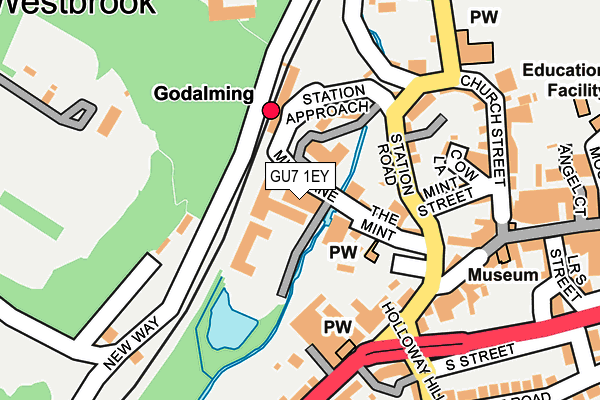 GU7 1EY map - OS OpenMap – Local (Ordnance Survey)