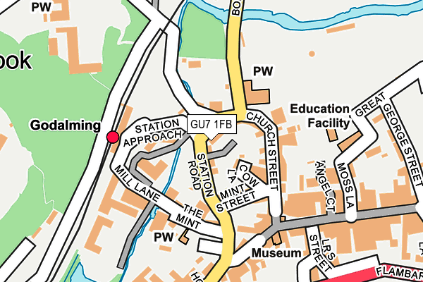 GU7 1FB map - OS OpenMap – Local (Ordnance Survey)