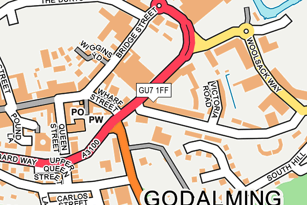 GU7 1FF map - OS OpenMap – Local (Ordnance Survey)