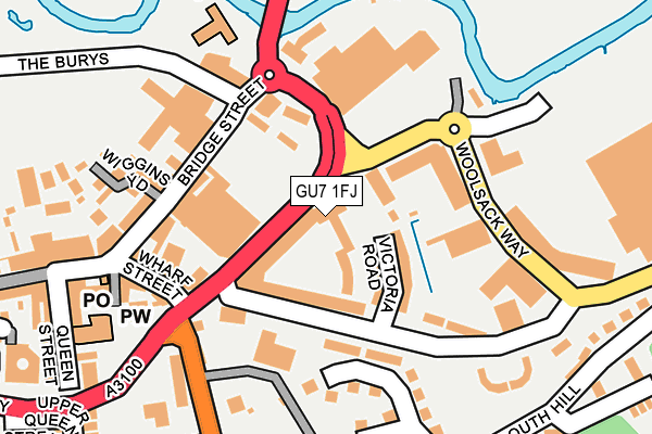 GU7 1FJ map - OS OpenMap – Local (Ordnance Survey)