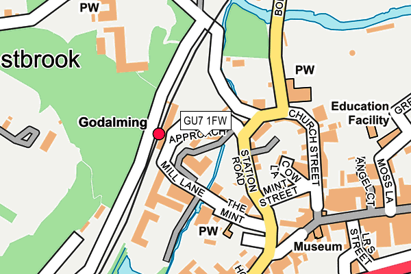 GU7 1FW map - OS OpenMap – Local (Ordnance Survey)