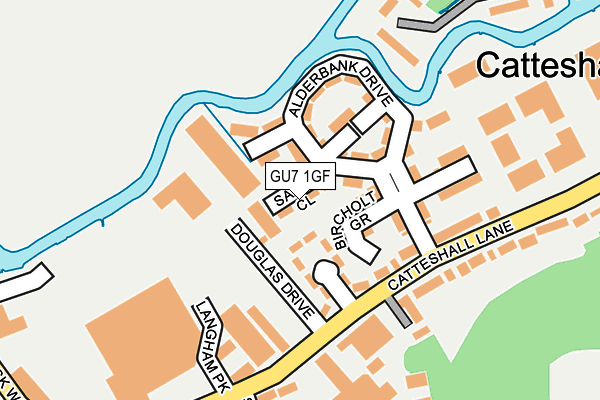GU7 1GF map - OS OpenMap – Local (Ordnance Survey)