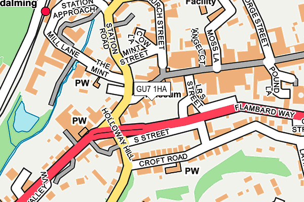 GU7 1HA map - OS OpenMap – Local (Ordnance Survey)