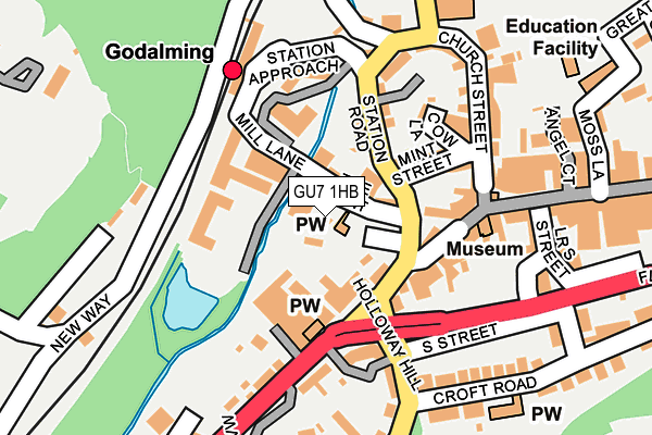 GU7 1HB map - OS OpenMap – Local (Ordnance Survey)