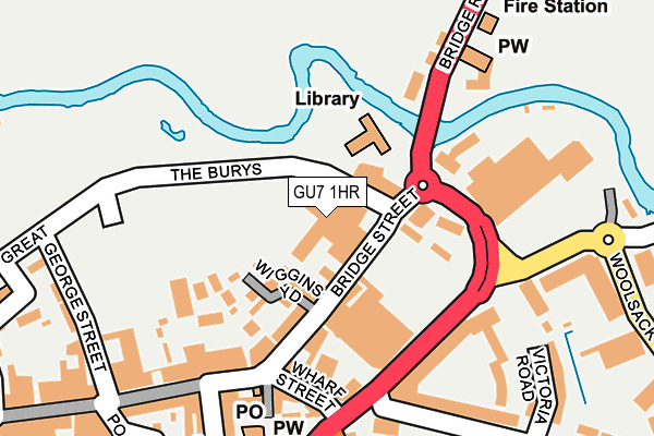GU7 1HR map - OS OpenMap – Local (Ordnance Survey)