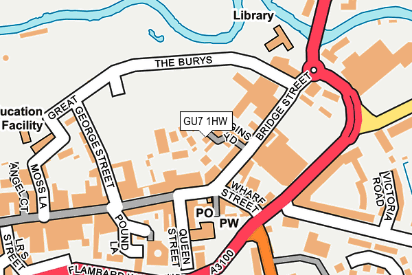 GU7 1HW map - OS OpenMap – Local (Ordnance Survey)