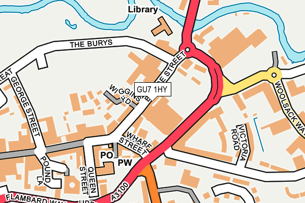 GU7 1HY map - OS OpenMap – Local (Ordnance Survey)