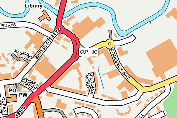 GU7 1JG map - OS OpenMap – Local (Ordnance Survey)