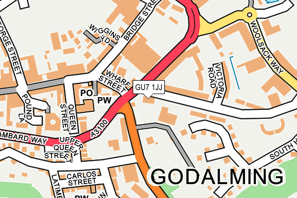 GU7 1JJ map - OS OpenMap – Local (Ordnance Survey)