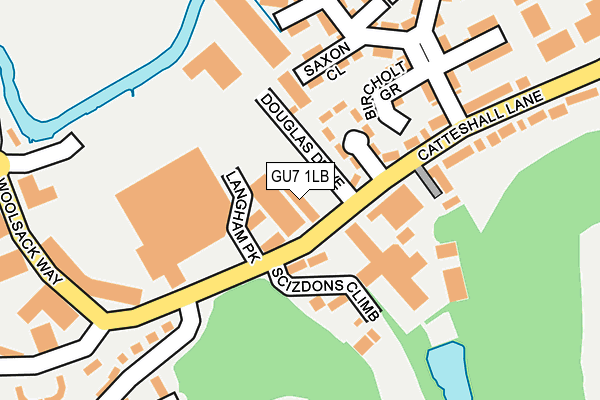 GU7 1LB map - OS OpenMap – Local (Ordnance Survey)