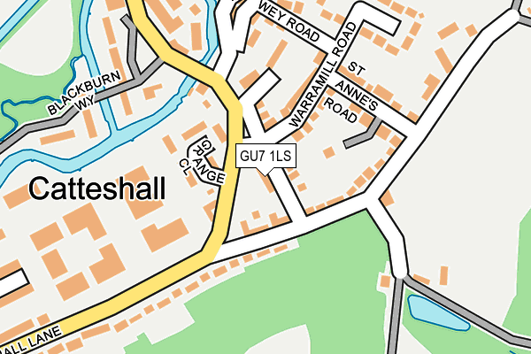 GU7 1LS map - OS OpenMap – Local (Ordnance Survey)