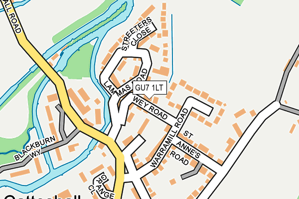 GU7 1LT map - OS OpenMap – Local (Ordnance Survey)