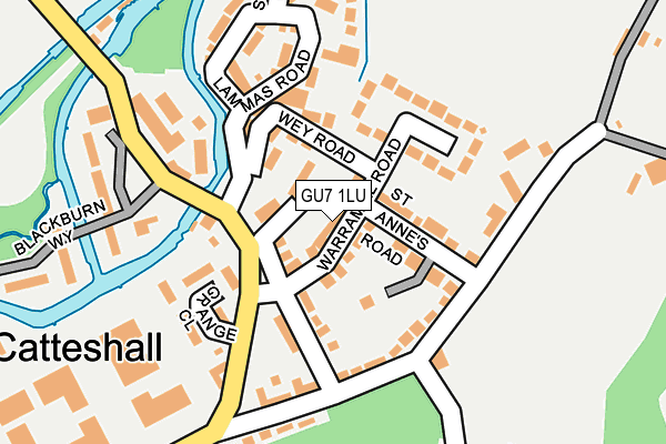 GU7 1LU map - OS OpenMap – Local (Ordnance Survey)