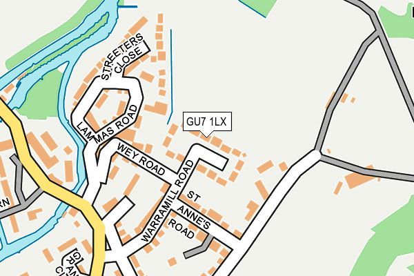 GU7 1LX map - OS OpenMap – Local (Ordnance Survey)