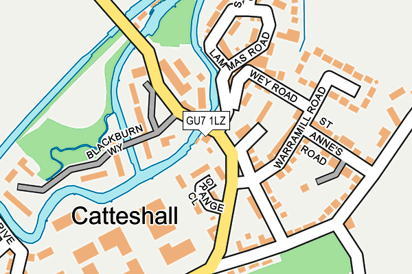 GU7 1LZ map - OS OpenMap – Local (Ordnance Survey)