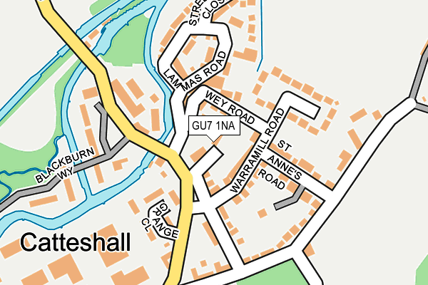 GU7 1NA map - OS OpenMap – Local (Ordnance Survey)