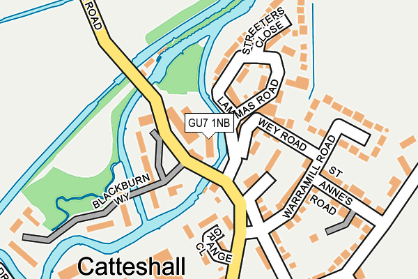 GU7 1NB map - OS OpenMap – Local (Ordnance Survey)