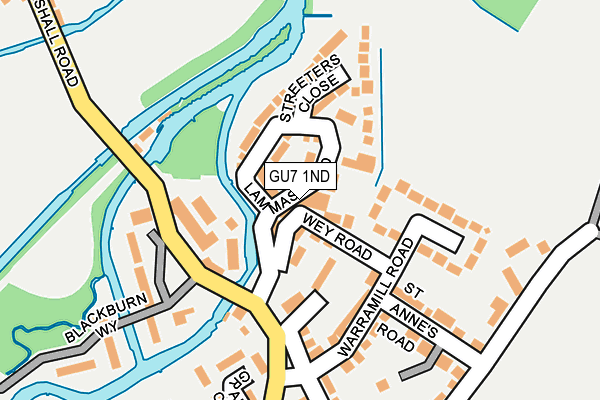 GU7 1ND map - OS OpenMap – Local (Ordnance Survey)