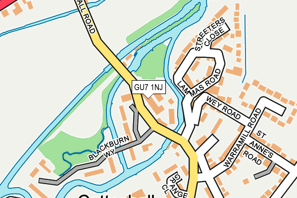 GU7 1NJ map - OS OpenMap – Local (Ordnance Survey)