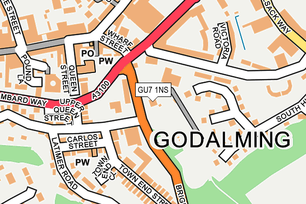 GU7 1NS map - OS OpenMap – Local (Ordnance Survey)