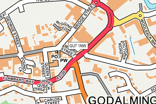GU7 1NW map - OS OpenMap – Local (Ordnance Survey)
