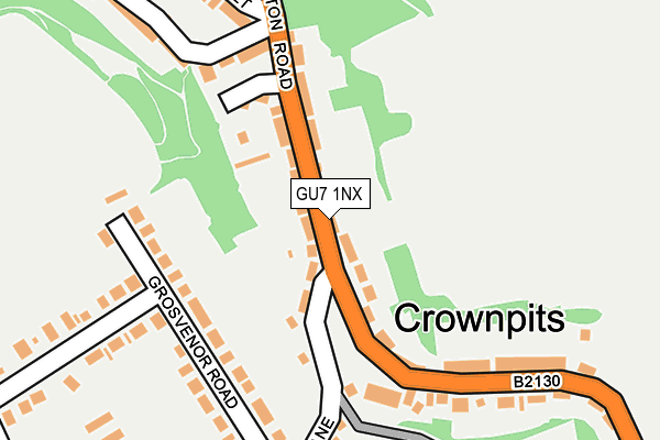 GU7 1NX map - OS OpenMap – Local (Ordnance Survey)