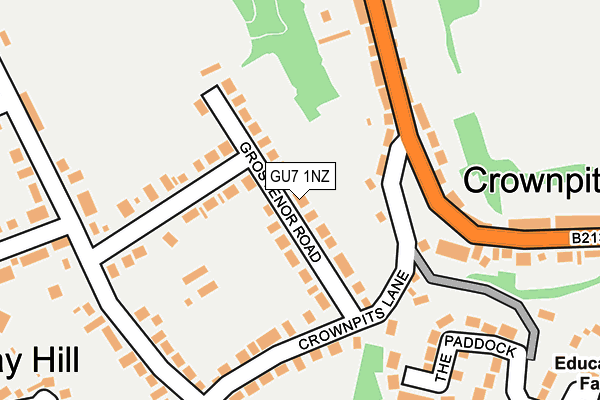GU7 1NZ map - OS OpenMap – Local (Ordnance Survey)