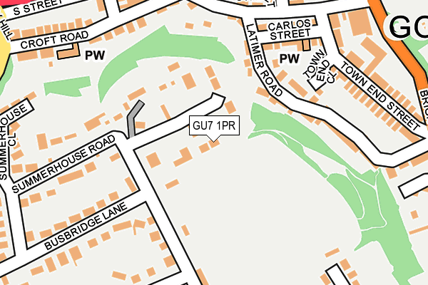 GU7 1PR map - OS OpenMap – Local (Ordnance Survey)