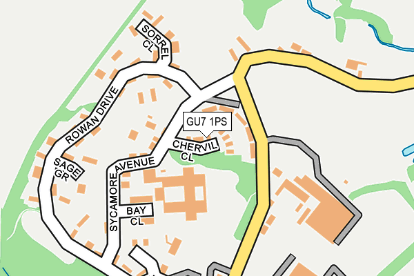 GU7 1PS map - OS OpenMap – Local (Ordnance Survey)