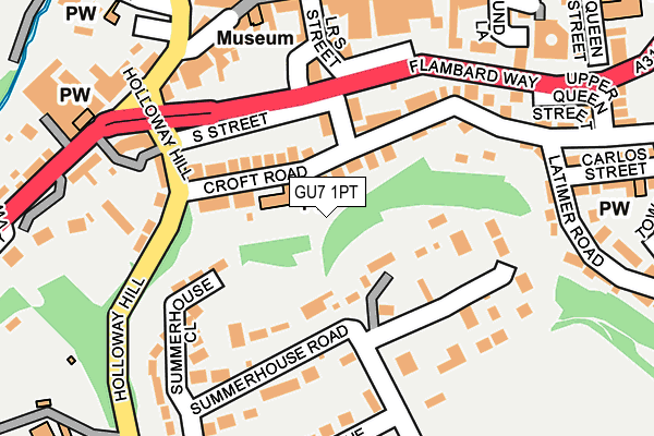 GU7 1PT map - OS OpenMap – Local (Ordnance Survey)