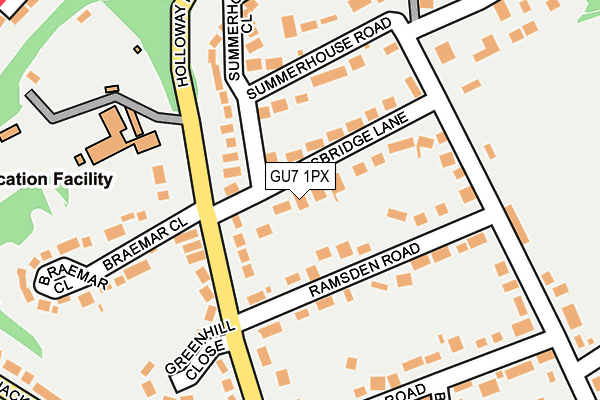 GU7 1PX map - OS OpenMap – Local (Ordnance Survey)