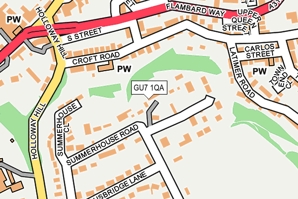 GU7 1QA map - OS OpenMap – Local (Ordnance Survey)