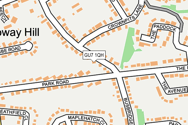 GU7 1QH map - OS OpenMap – Local (Ordnance Survey)