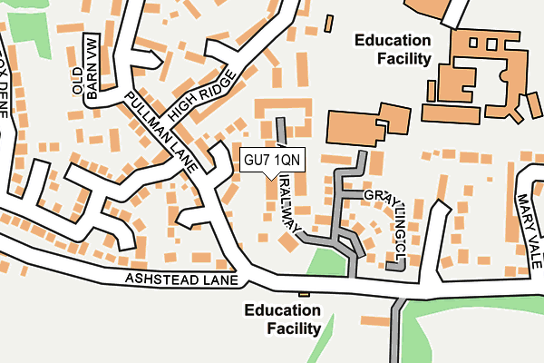 GU7 1QN map - OS OpenMap – Local (Ordnance Survey)