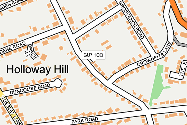 GU7 1QQ map - OS OpenMap – Local (Ordnance Survey)