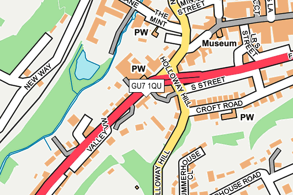 GU7 1QU map - OS OpenMap – Local (Ordnance Survey)
