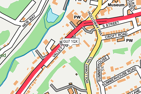 GU7 1QX map - OS OpenMap – Local (Ordnance Survey)