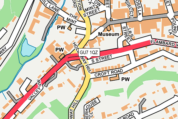 GU7 1QZ map - OS OpenMap – Local (Ordnance Survey)