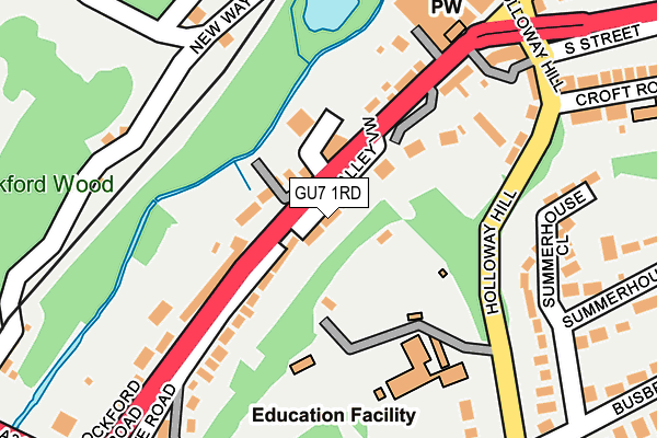 GU7 1RD map - OS OpenMap – Local (Ordnance Survey)